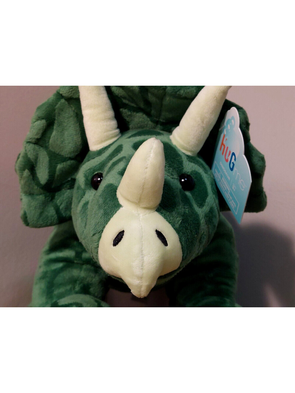 TRICERATOPS Hug Me 21x6x6” Green Dinosaur Plushy Walgreens Exclusive NEW w/ Tag!